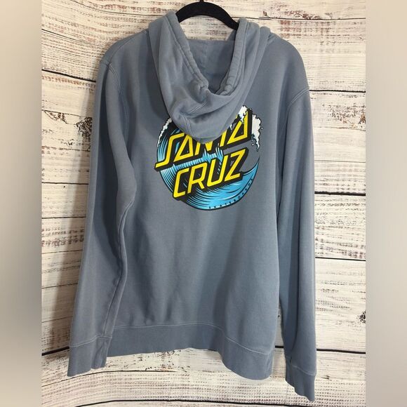 Santa Cruz‎ Skateboards Pullover Hoodie Mens Size Small Blue Sweatshirt - Picture 3 of 12